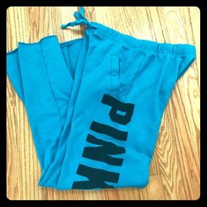 Victoria Secret PINK sweatpants Teal Blue Color